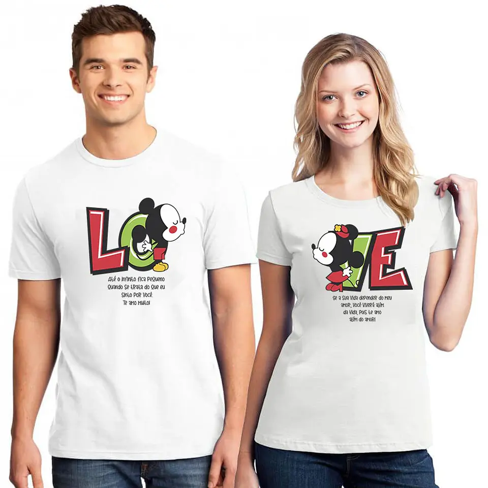 T-shirt Até o infinito fica pequeno ( Dupla)  1