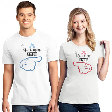 T-shirt Namorada  ( Dupla) Ela é meu amor