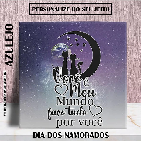 Azulejo Você é meu mundo