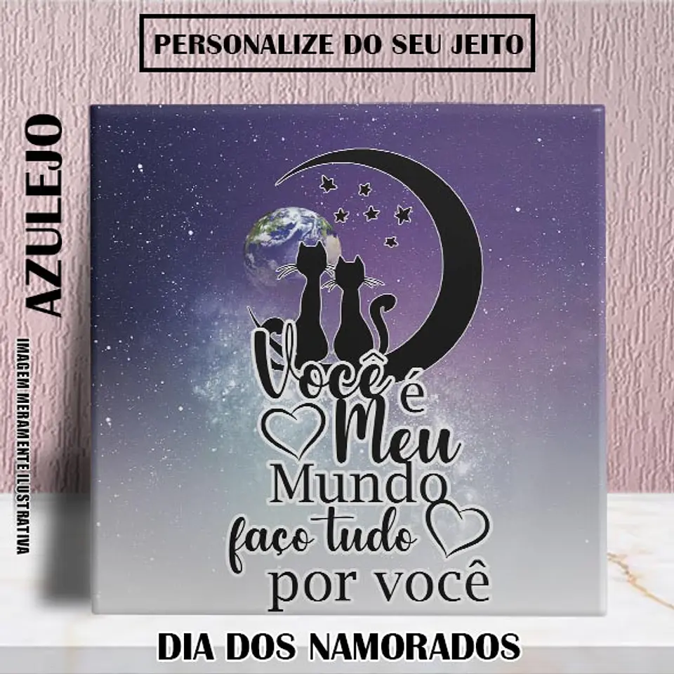 Azulejo Eres mi mundo 1