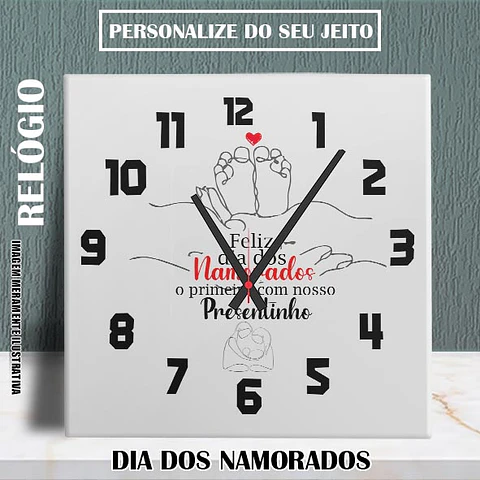 Moldura Vidro Relógio  - Presentinho