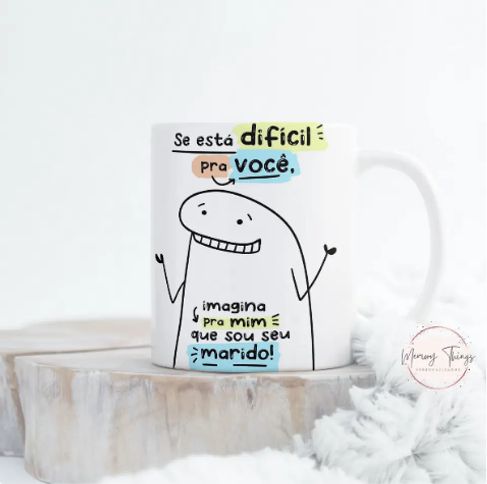 Taza Flork Si es difícil para ti, imagínatelo para mí.  2