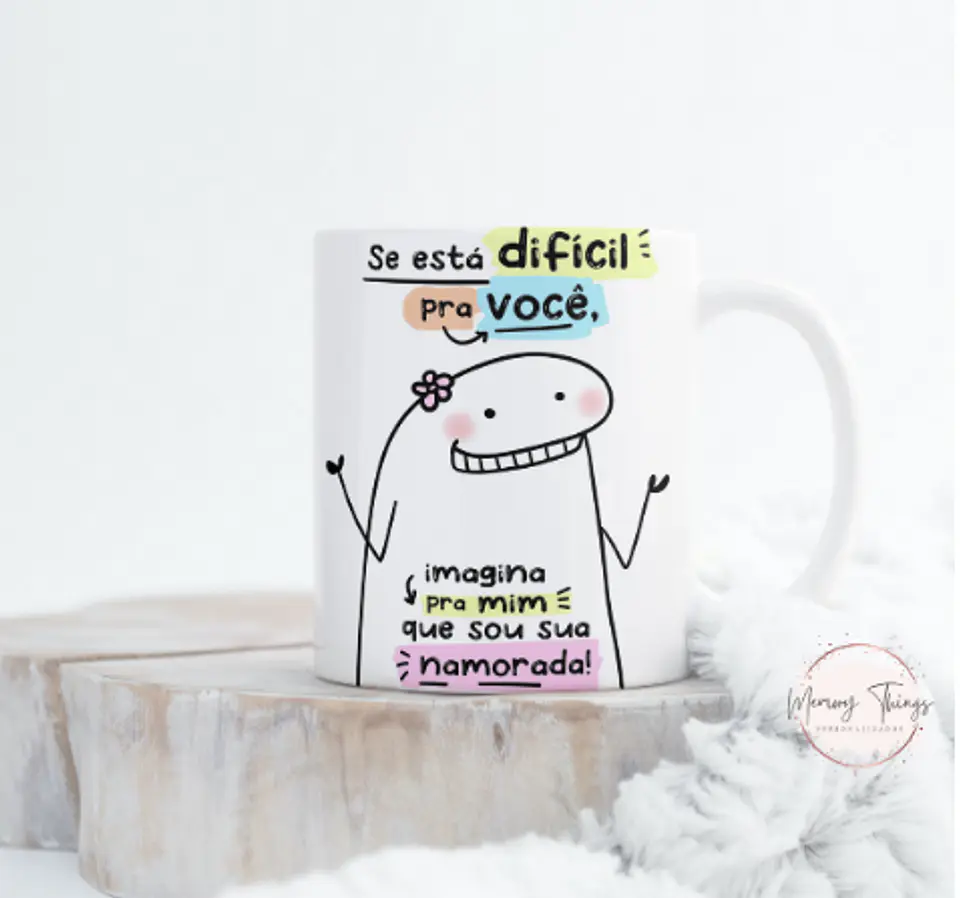 Taza Flork Si es difícil para ti, imagínatelo para mí.  3