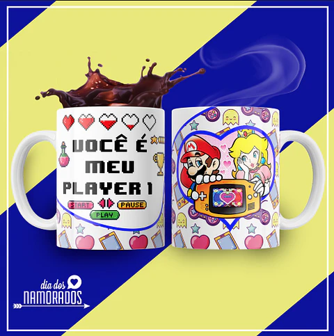 Caneca Você é Meu Player 1,2