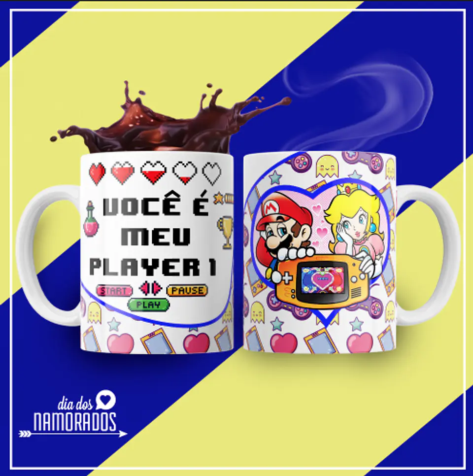 Caneca Você é Meu Player 1,2 1