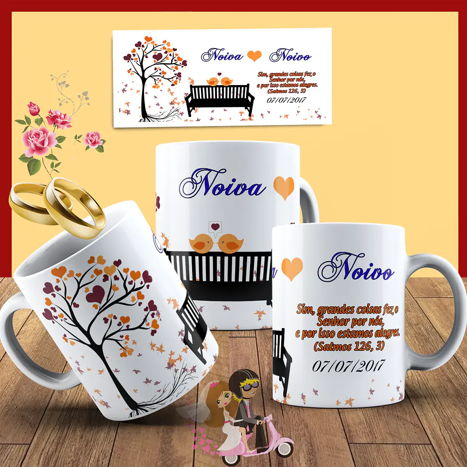 Colección de tazas de boda para los novios 2