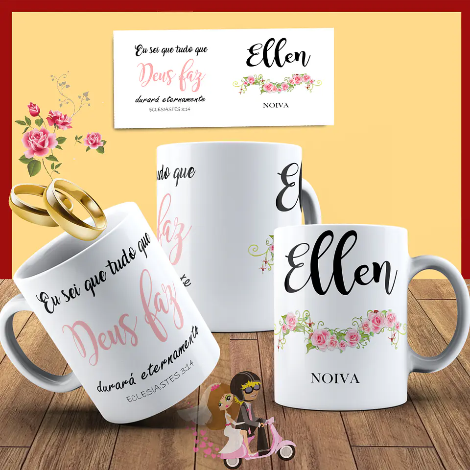 Colección de tazas de boda para los novios 11