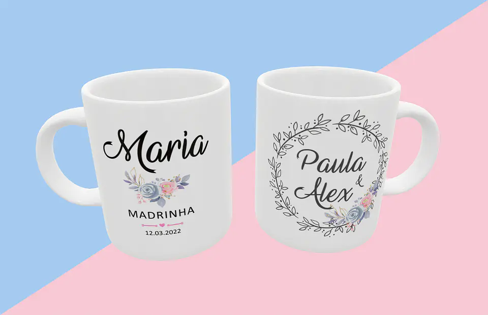 Coleção Caneca Casamento AZUL 2