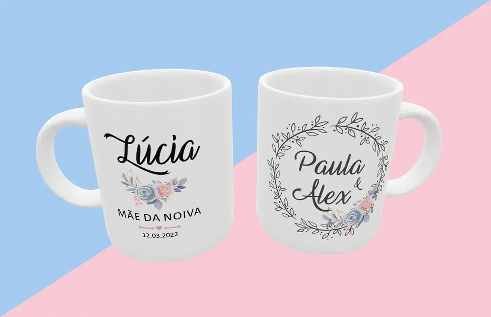Coleção Caneca Casamento AZUL 4