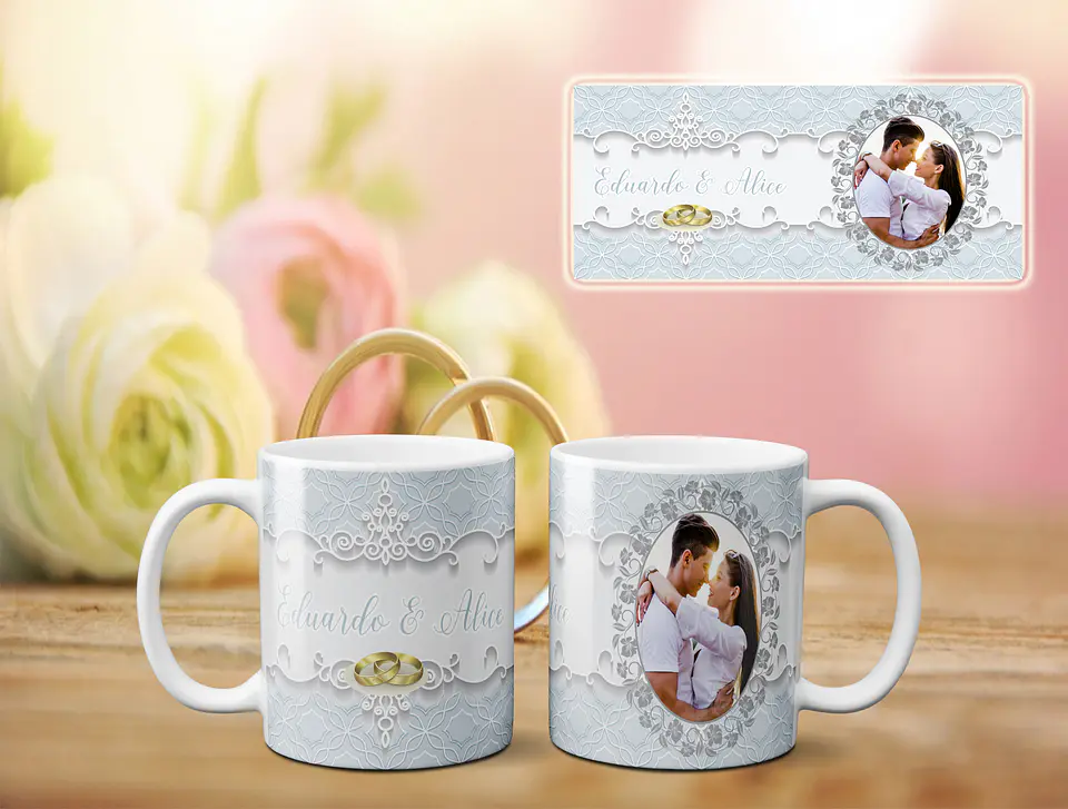 Coleção Caneca Casamento Delicado foto 2