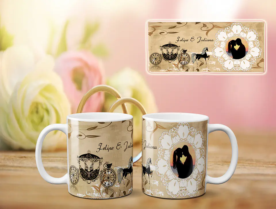Coleção Caneca Casamento Delicado foto 3