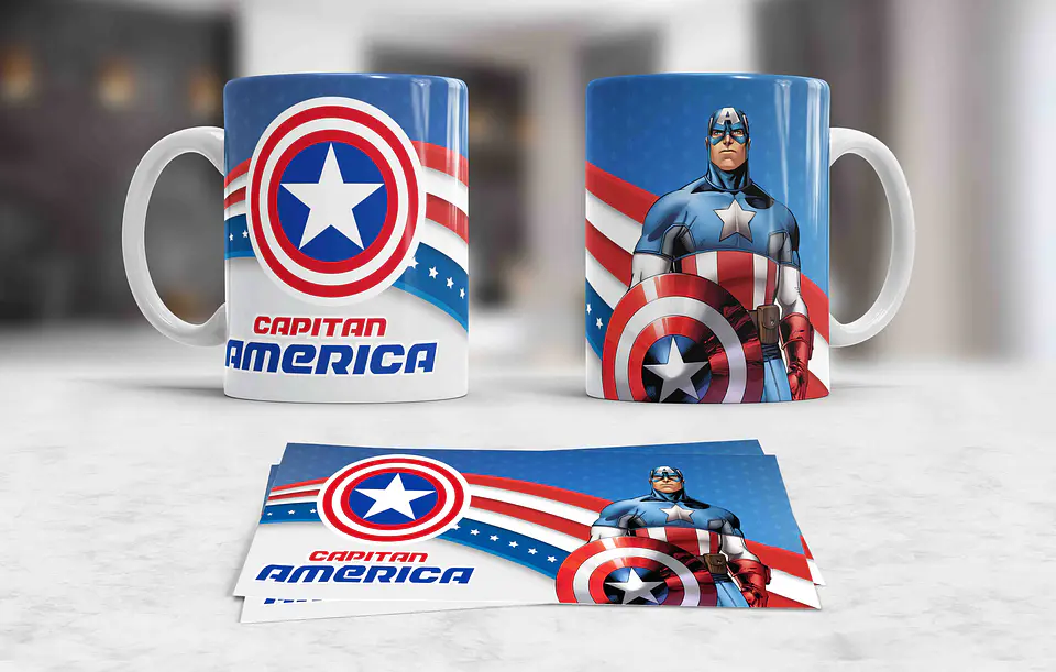 Colección de tazas del Capitán América 1