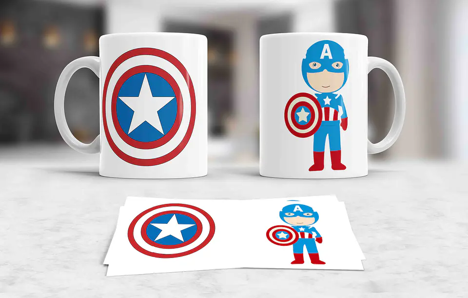 Colección de tazas del Capitán América 2