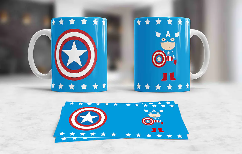 Colección de tazas del Capitán América 3