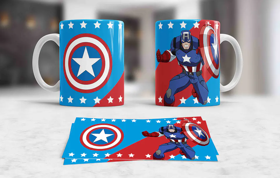 Colección de tazas del Capitán América 4