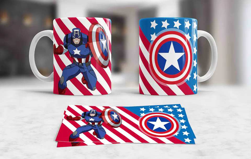 Colección de tazas del Capitán América 5
