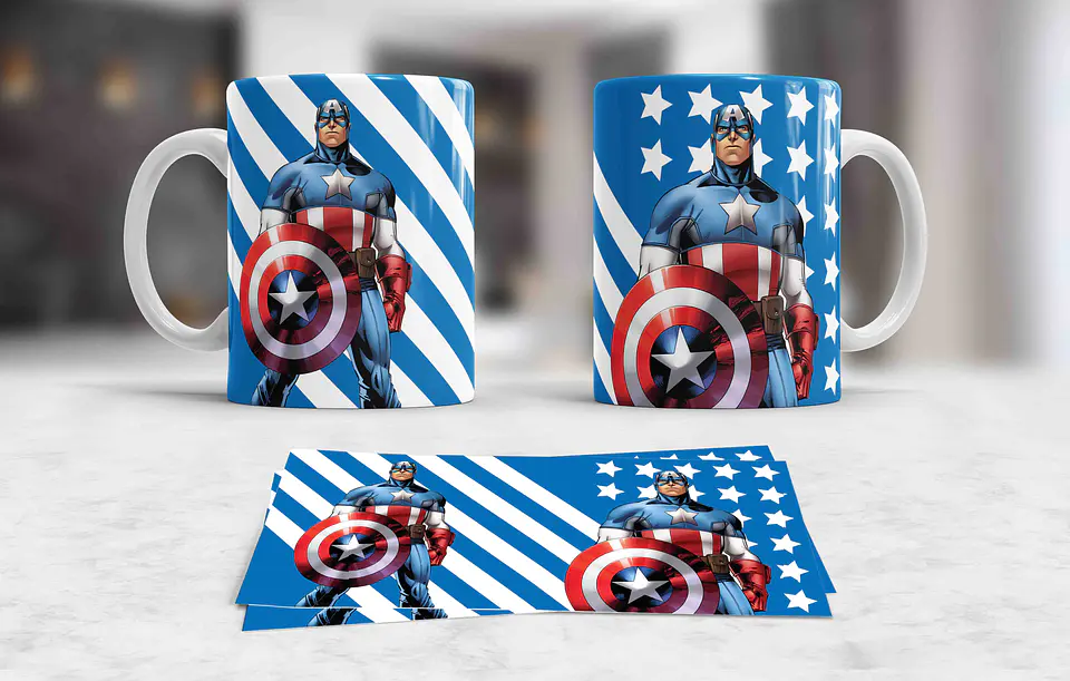 Colección de tazas del Capitán América 6
