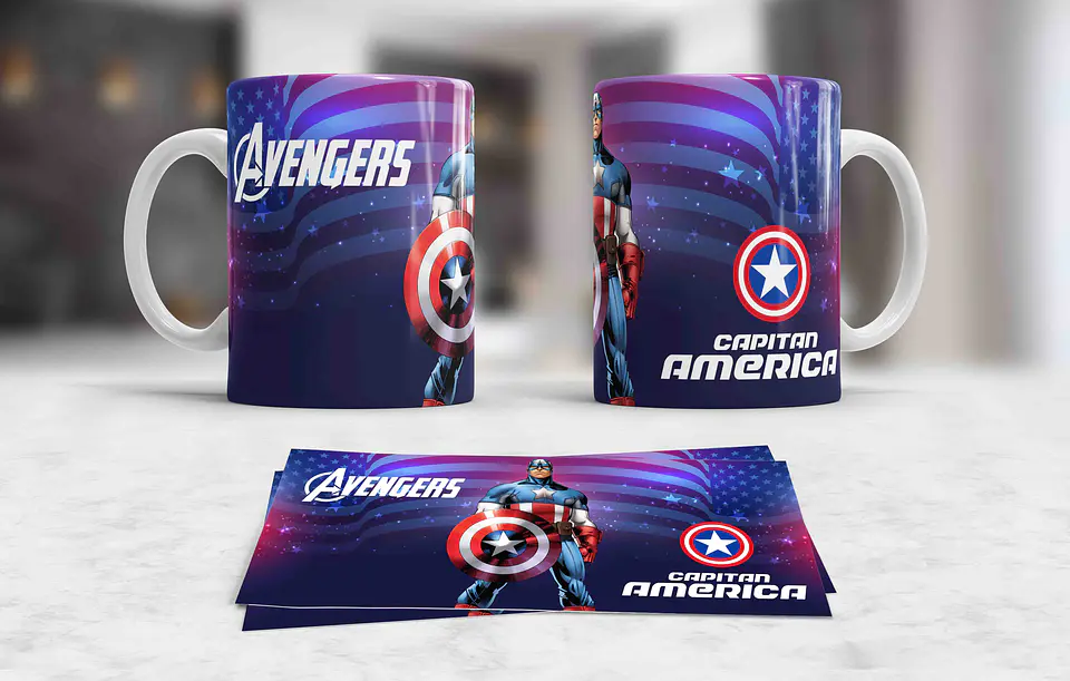 Colección de tazas del Capitán América 10