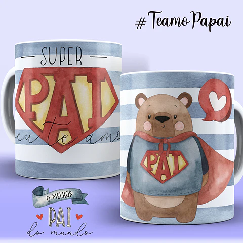 Coleção Caneca PAI personagens com foto