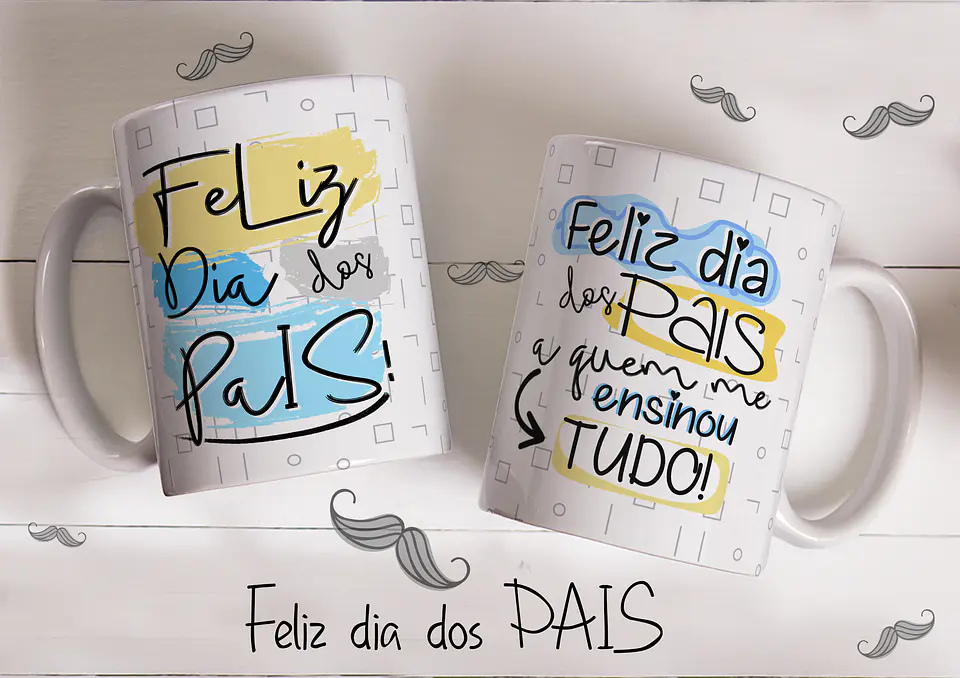 Coleção Caneca Dia do Pai Cinzento ( Com ou sem foto ) 14