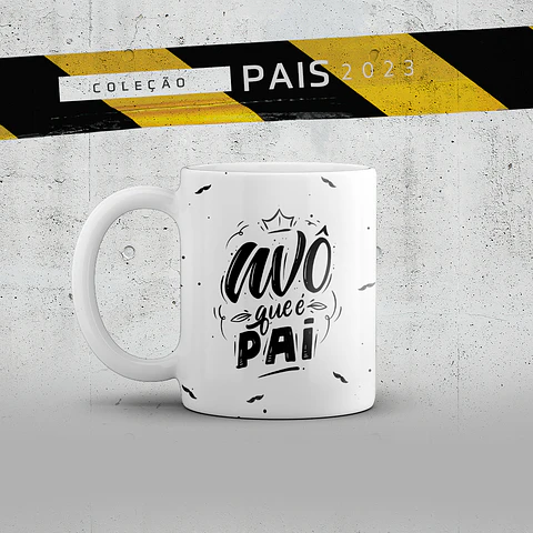 Caneca dia dos pais Básica preto