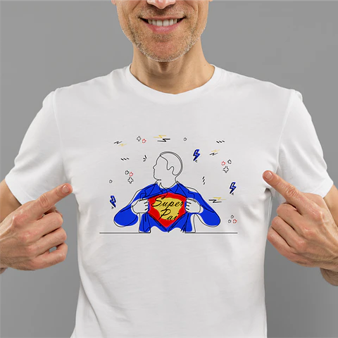T-shirt pai em linhas