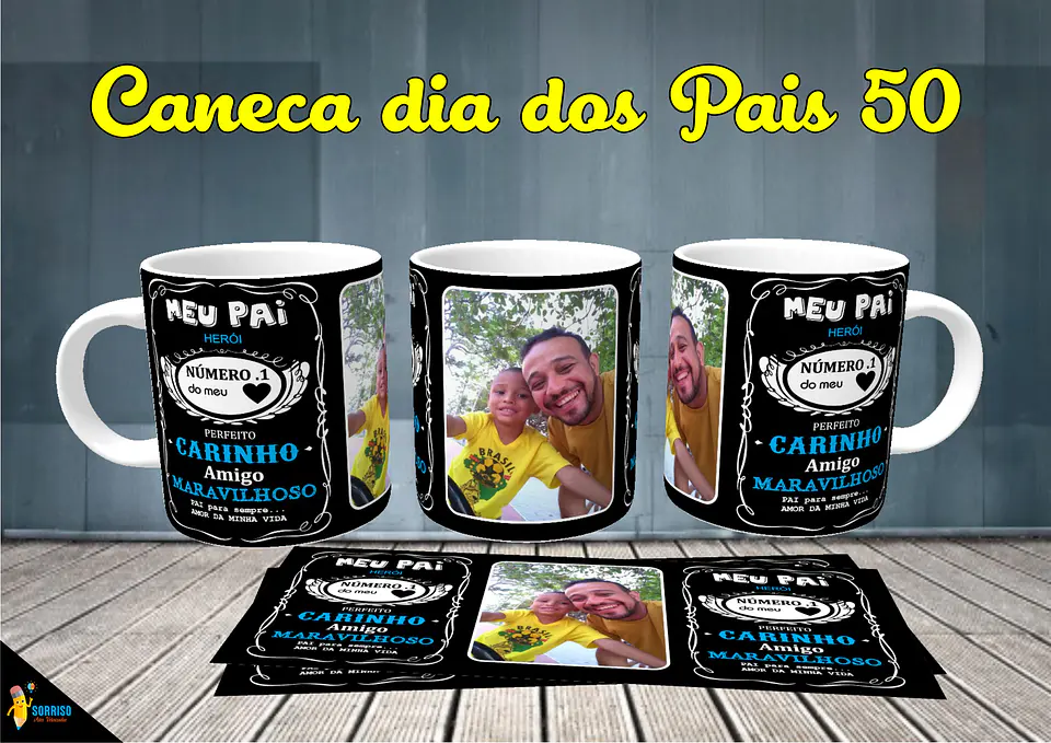 Colección de tazas de Papá Sonriente 1