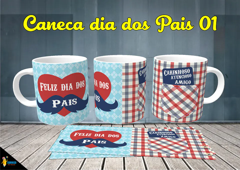 Colección de tazas de Papá Sonriente 2