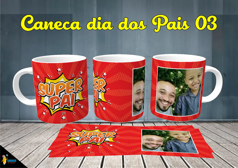 Colección de tazas de Papá Sonriente 4