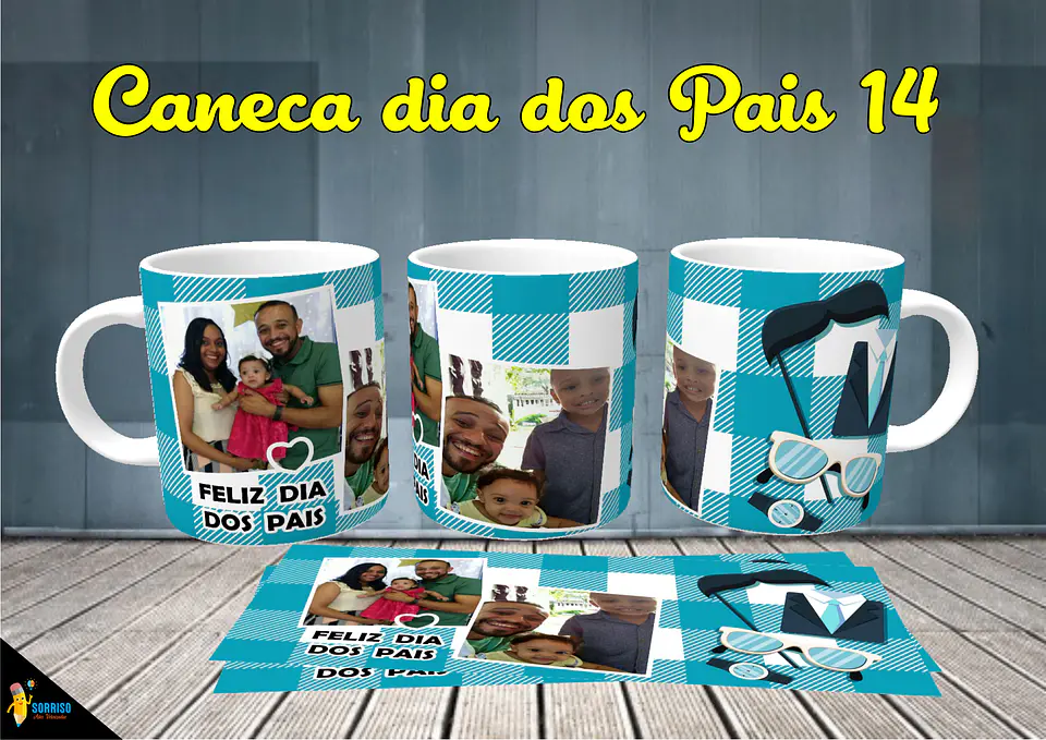 Colección de tazas de Papá Sonriente 15