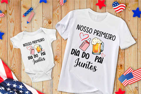 Conjunto T-shirt + Body Dia do Pai