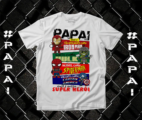 Coleção T-shirt Pai personagens famosos