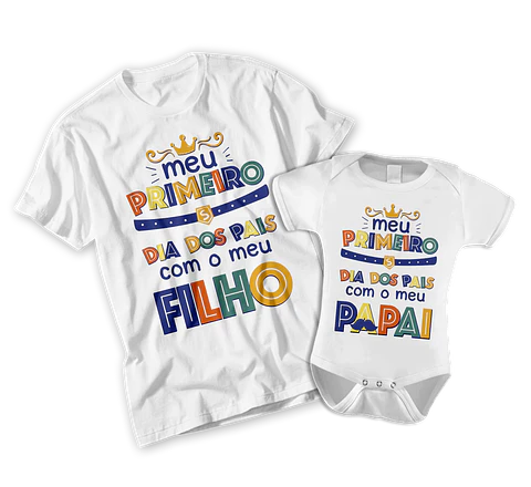 Coleção dia do Pai Body + T-shirt Colorido