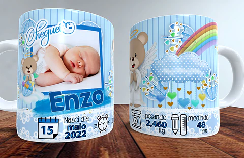 Colección de tazas "He llegado"