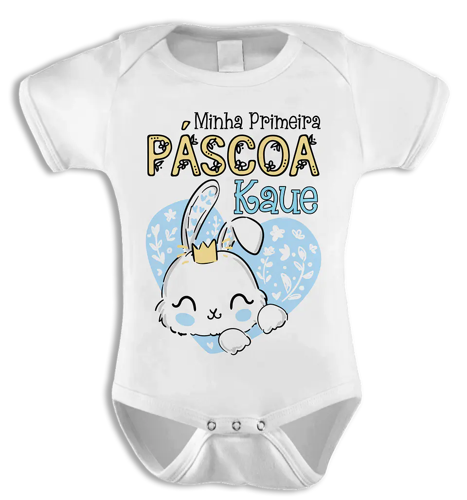 Body Bebé Páscoa com nome  1