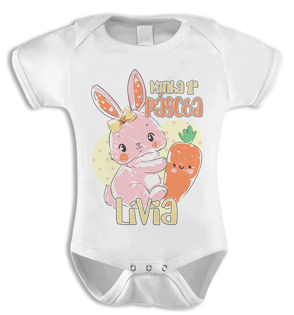 Body Bebé Páscoa com nome  2