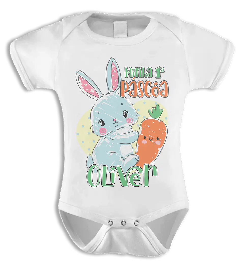 Body Bebé Páscoa com nome  3