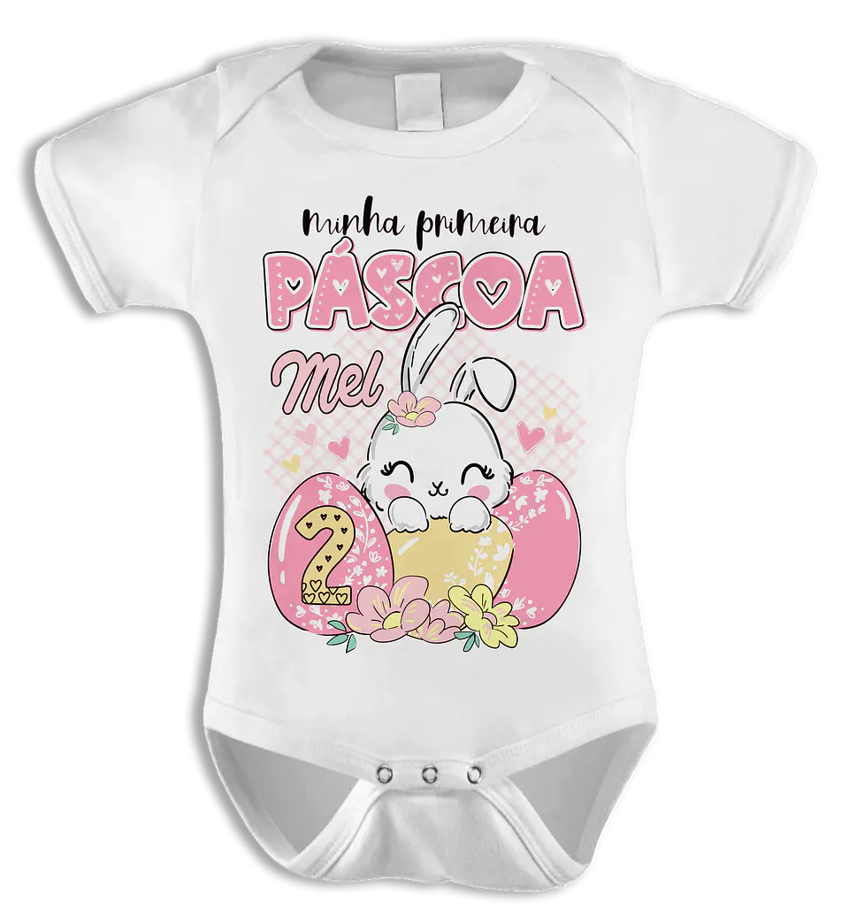 Body Bebé Páscoa com nome  8