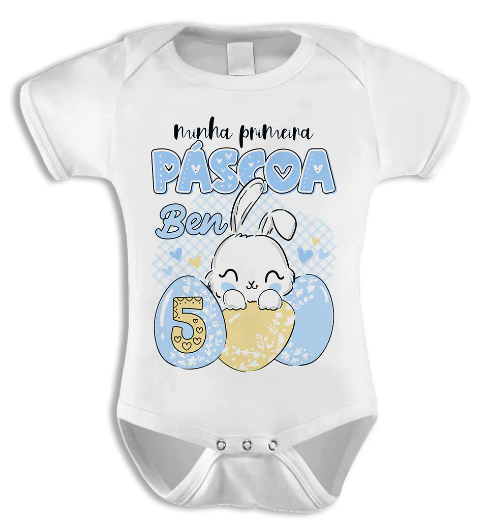 Body Bebé Páscoa com nome  9