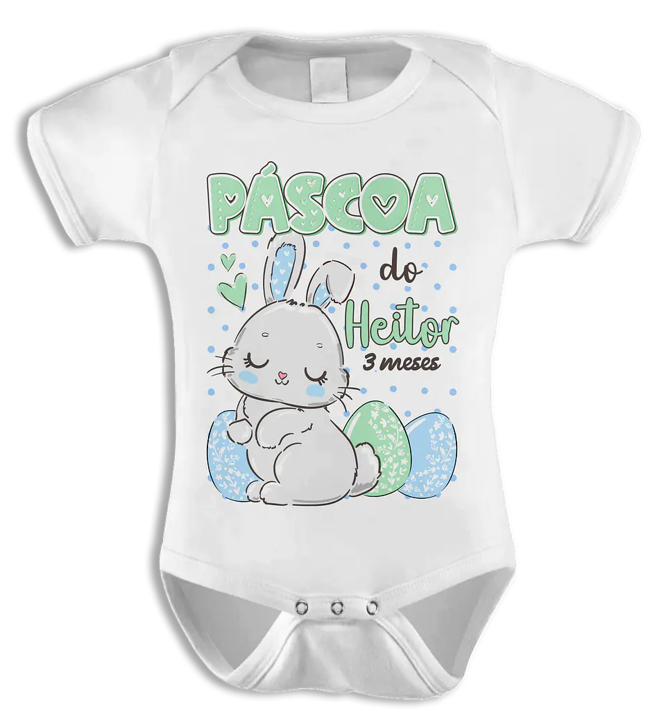 Body Bebé Páscoa com nome  11