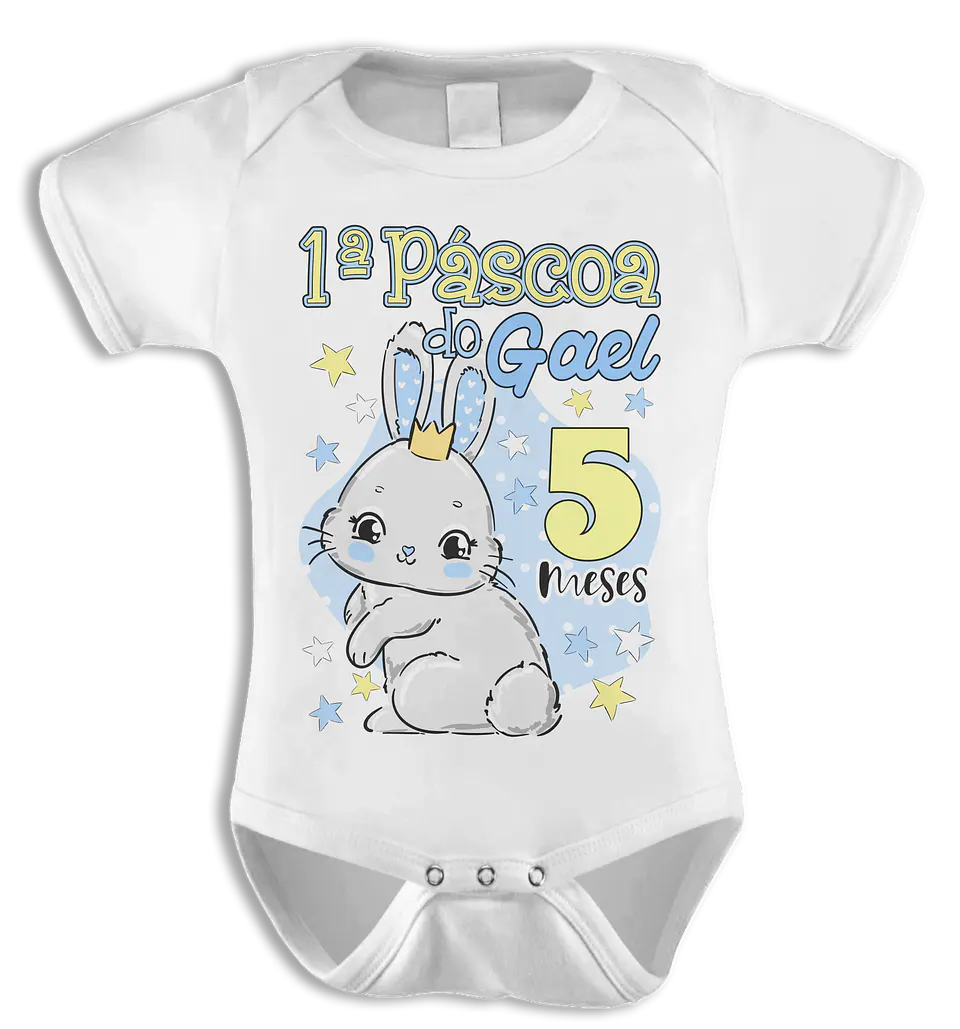 Body Bebé Páscoa com nome  13