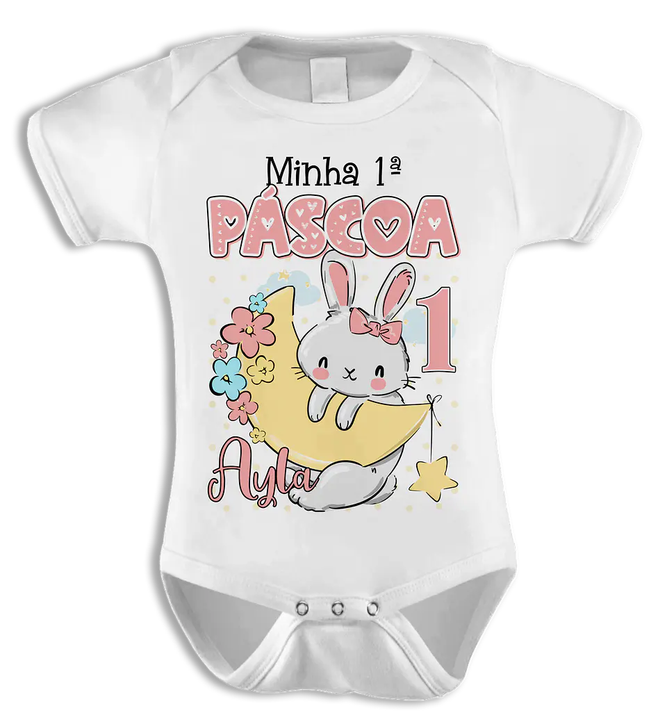 Body Bebé Páscoa com nome  14