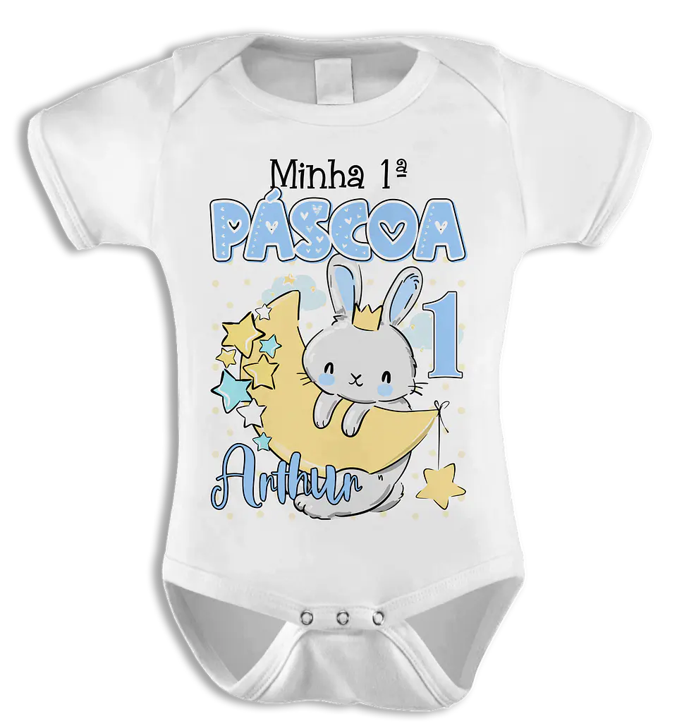 Body Bebé Páscoa com nome  15