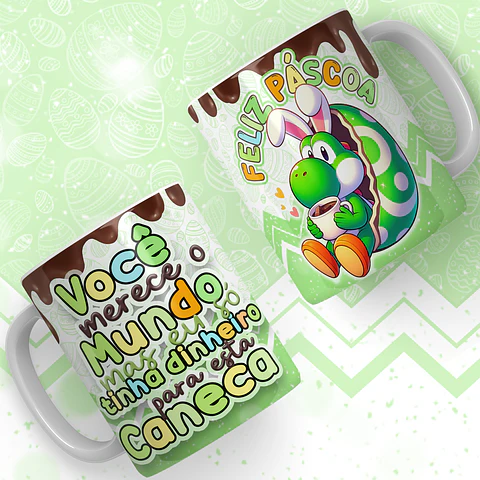 Colección de tazas de Pascua de Mario