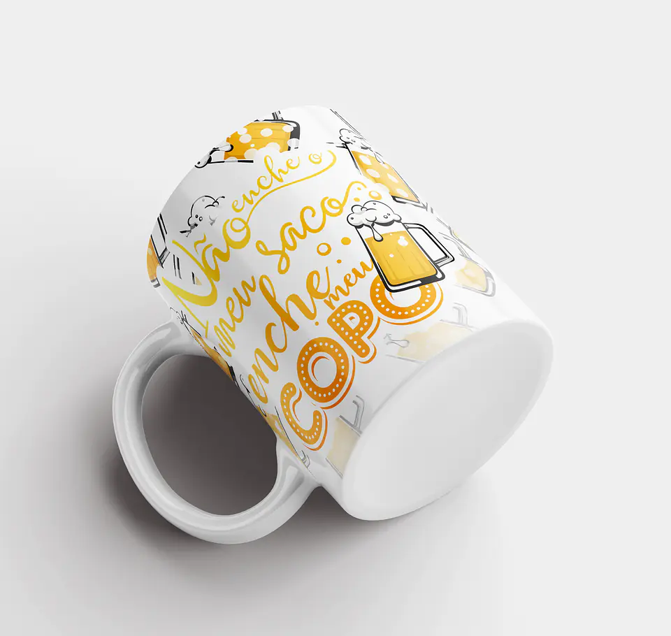 Taza para beber con asa blanca 2