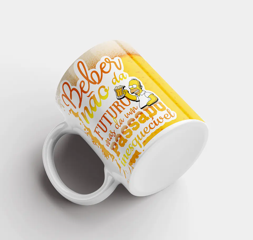 Taza para beber con asa blanca 4