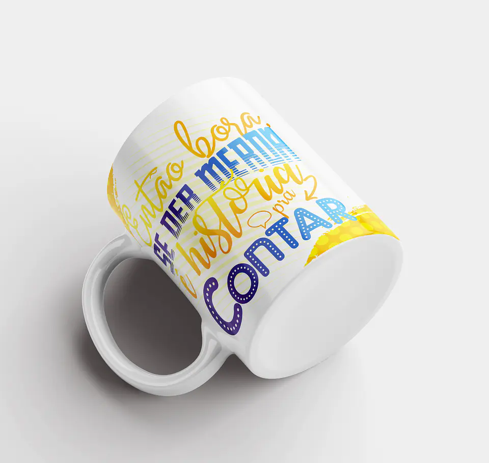 Taza para beber con asa blanca 7