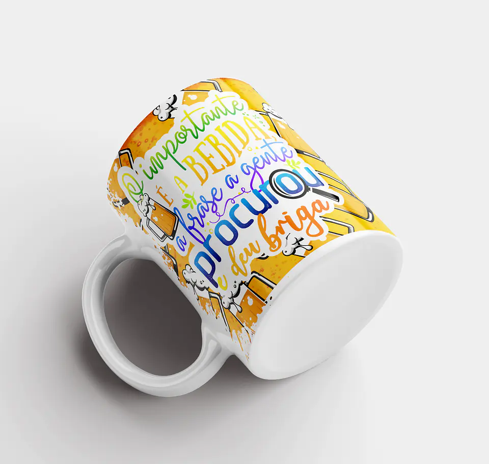 Taza para beber con asa blanca 9