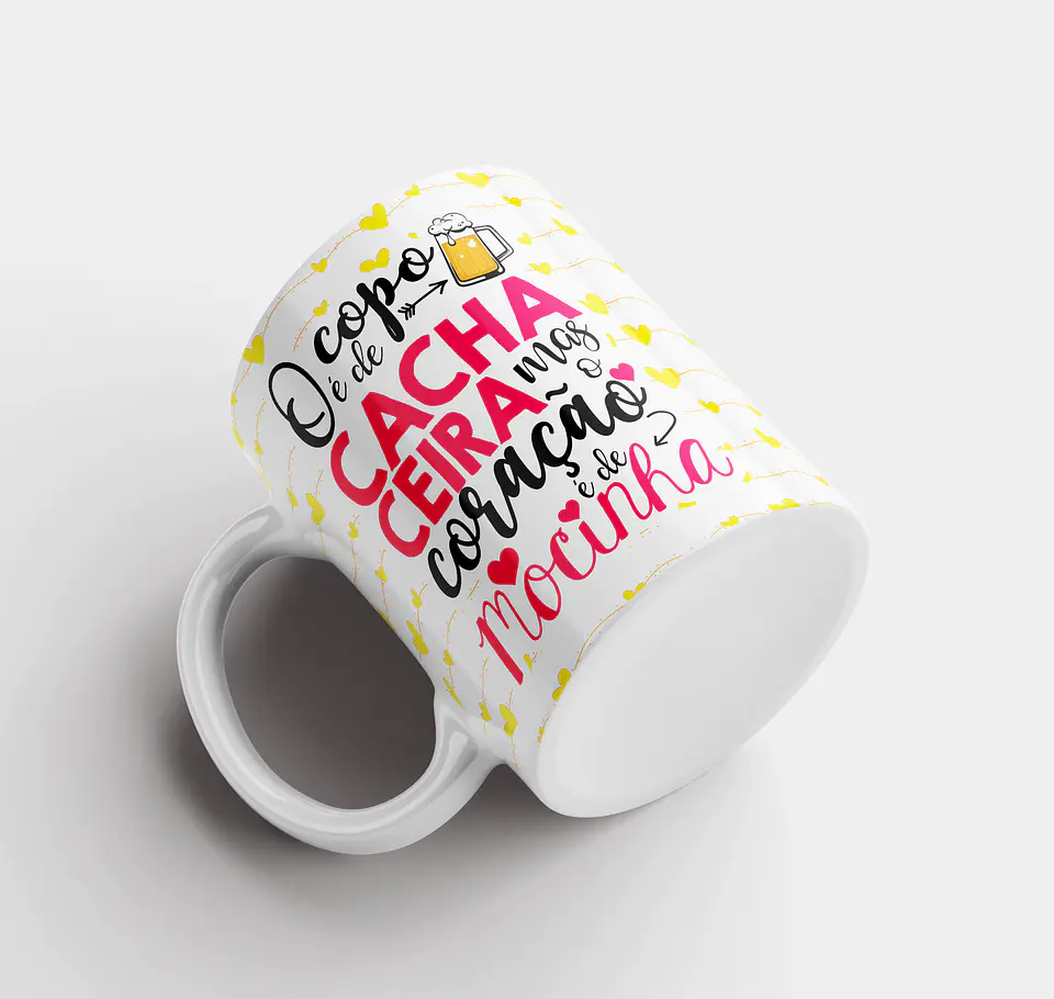 Taza para beber con asa blanca 12