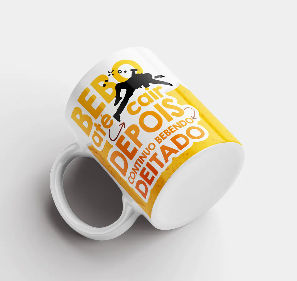 Taza para beber con asa blanca 14